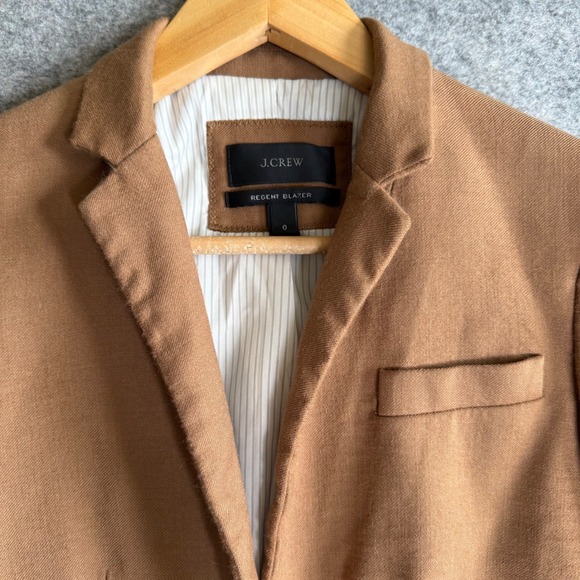 J.Crew Jackets & Blazers - J.Crew Regent Blazer Womens 0 Camel Brown Wool Blend Single Button Tailored Jkt